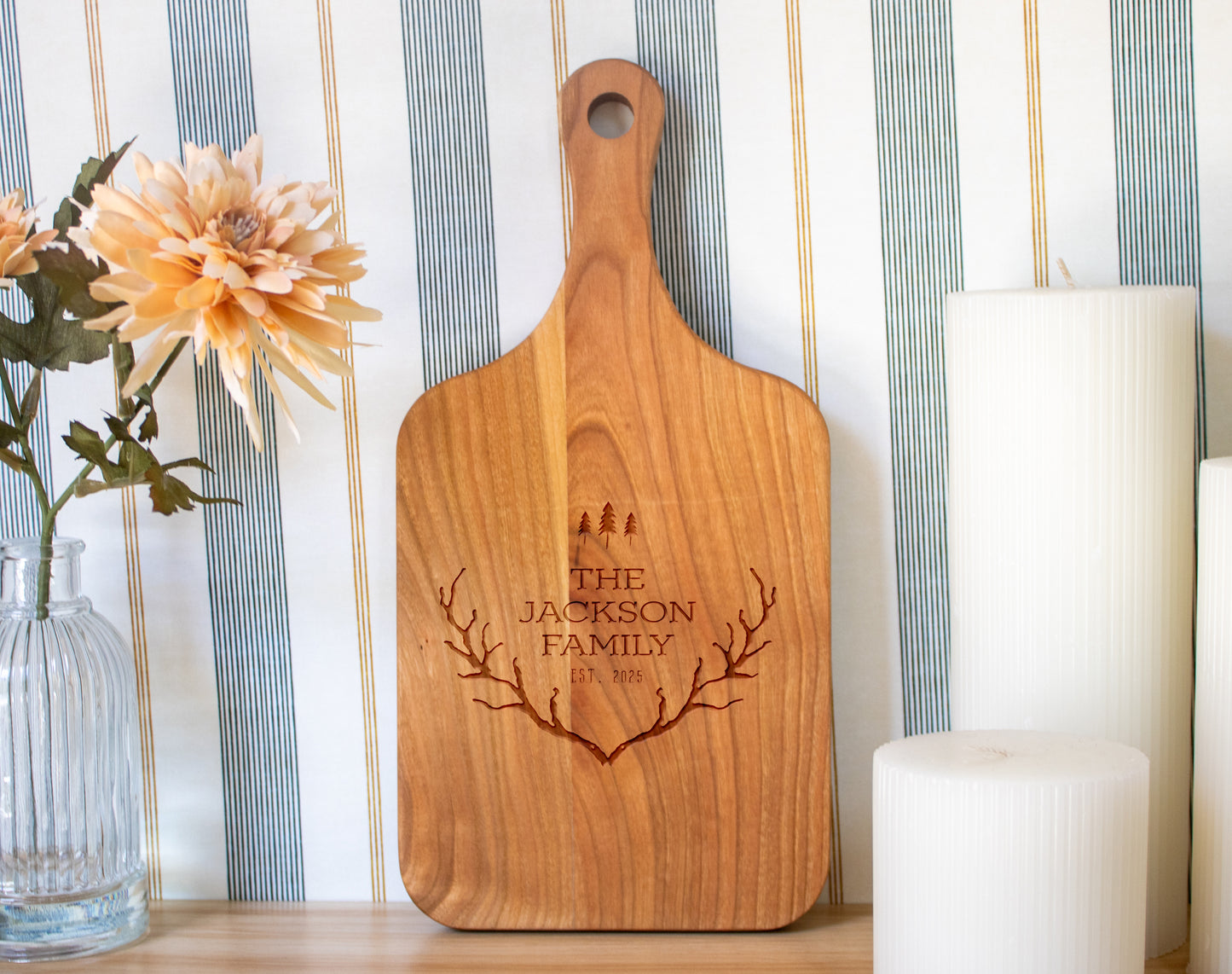 Rustic Country Antlers with Trees - 019