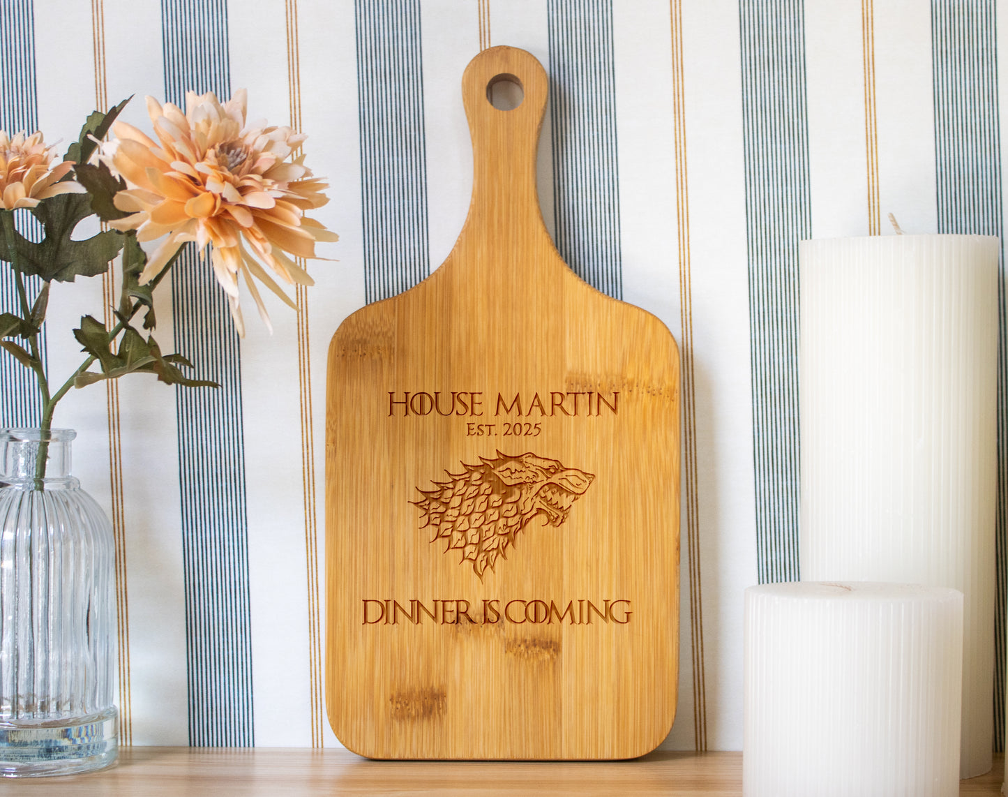 Dinner is Coming Cutting Board Personalized - 052
