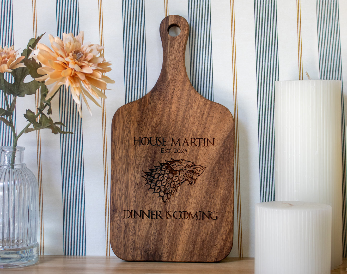 Dinner is Coming Cutting Board Personalized - 052