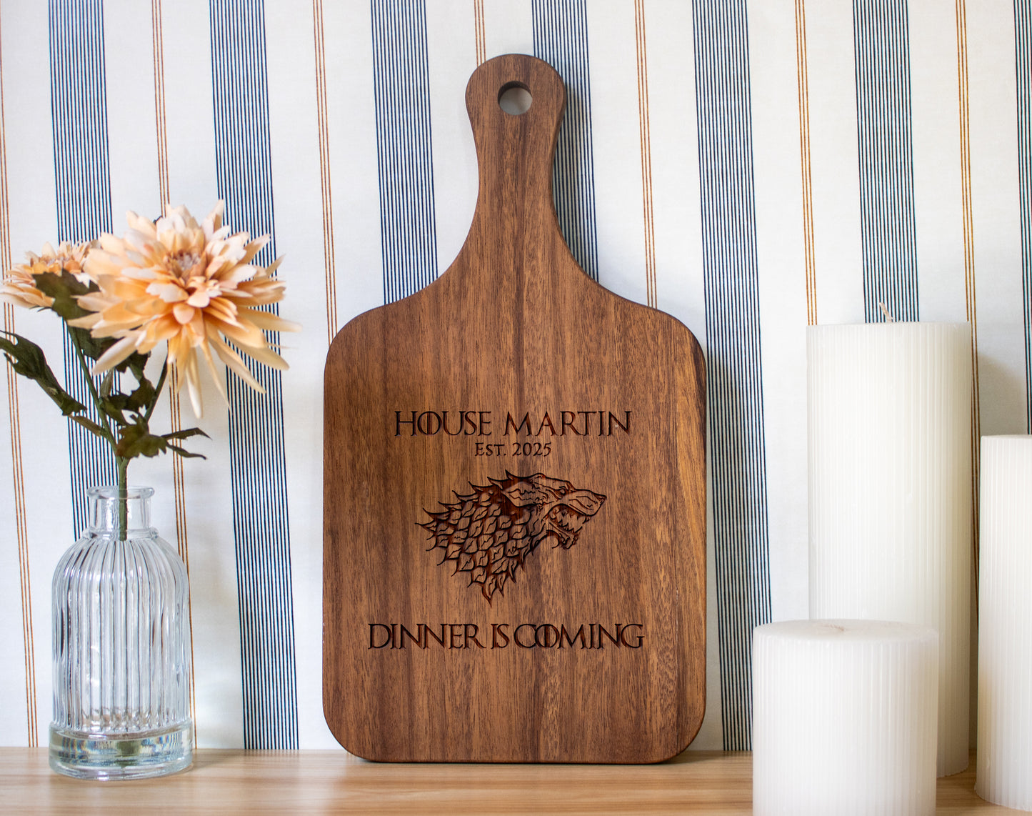 Dinner is Coming Cutting Board Personalized - 052