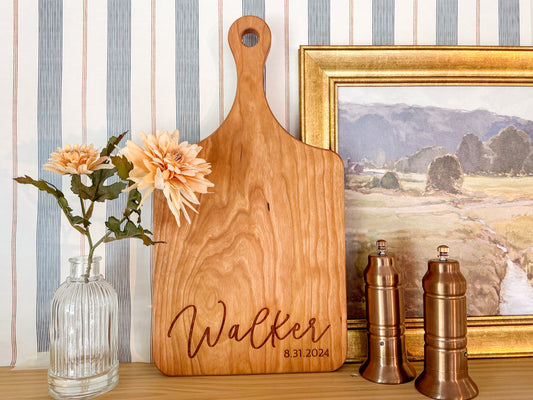 Cursive Name Personalized Cutting Board - 003
