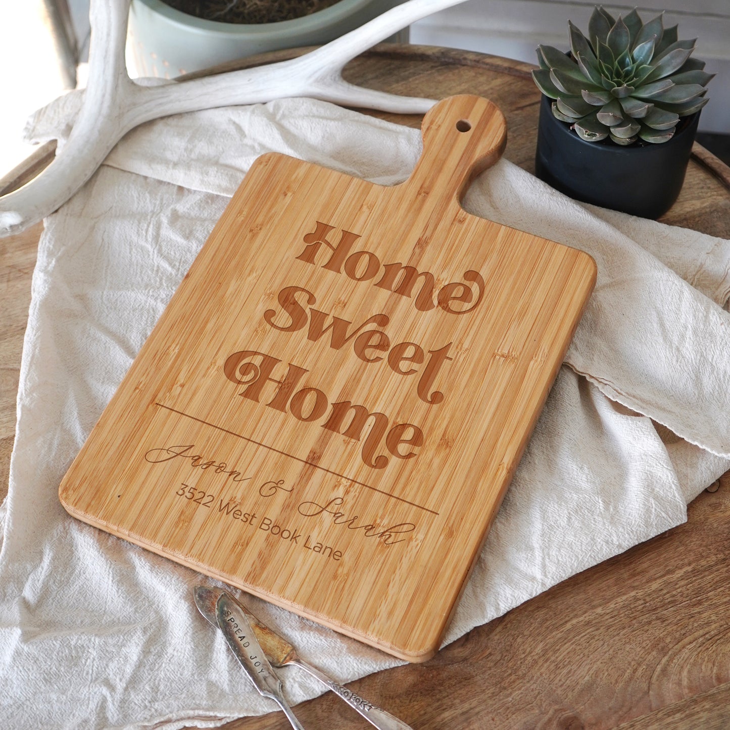 Home Sweet Home Personalized Cutting Board - 045