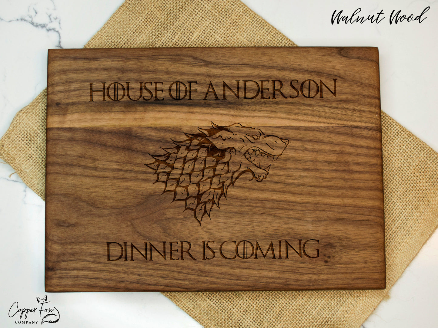 a wooden sign that says house of anderson dinner is coming
