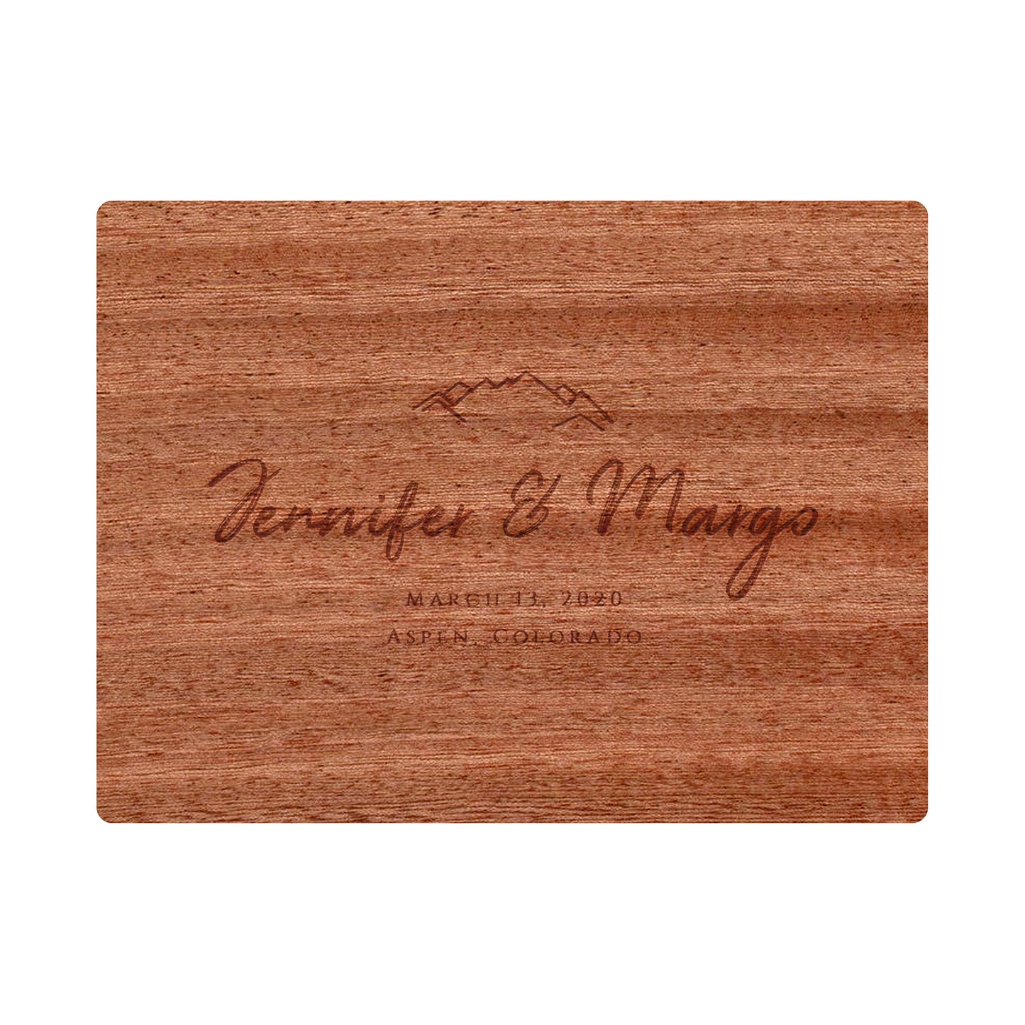 Mountain Wedding Cutting Board - 022
