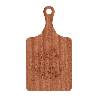 Round Floral Names Cutting Board - 063