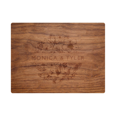 Round Floral Names Cutting Board - 063