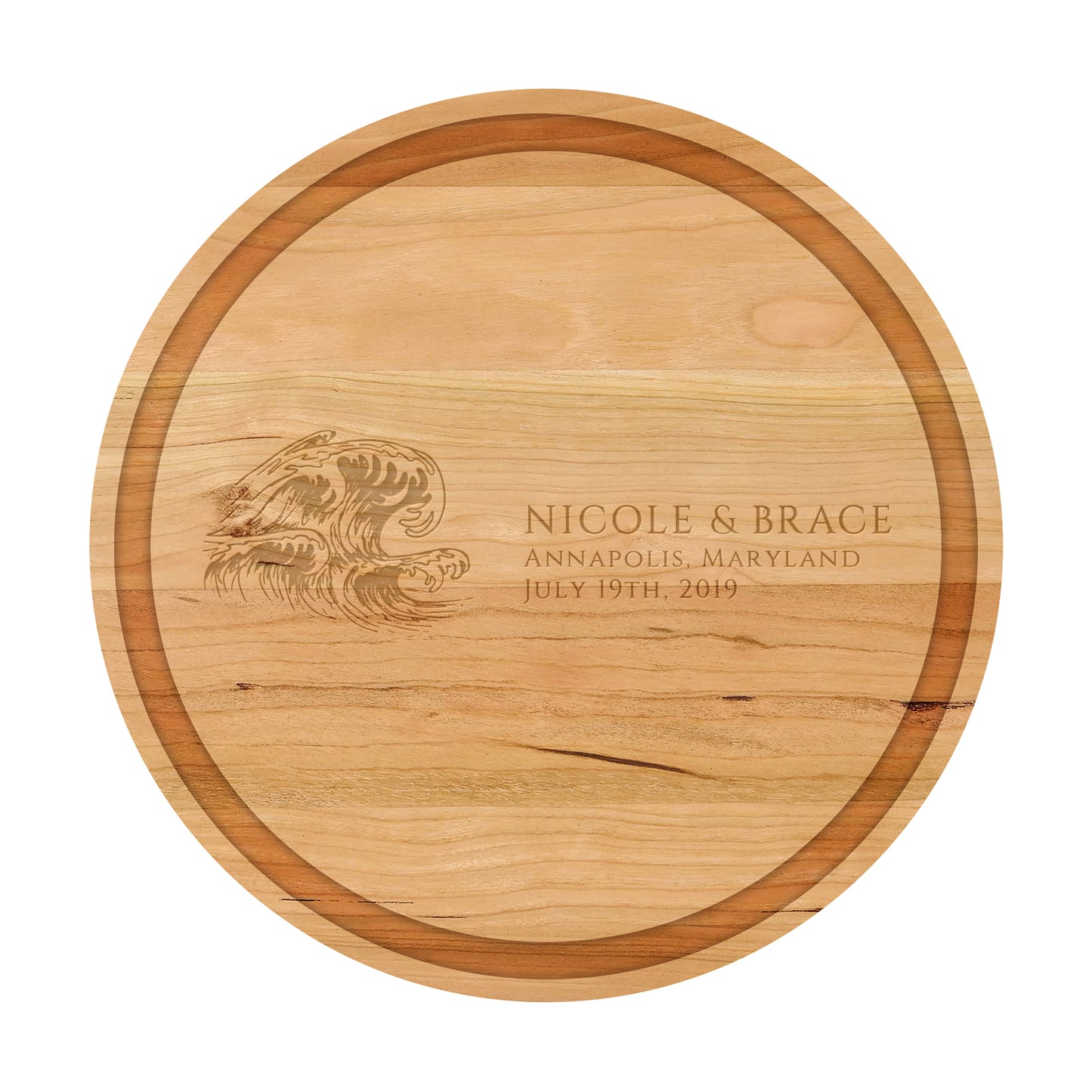 Beach Wave Personalized Cutting Board - 075