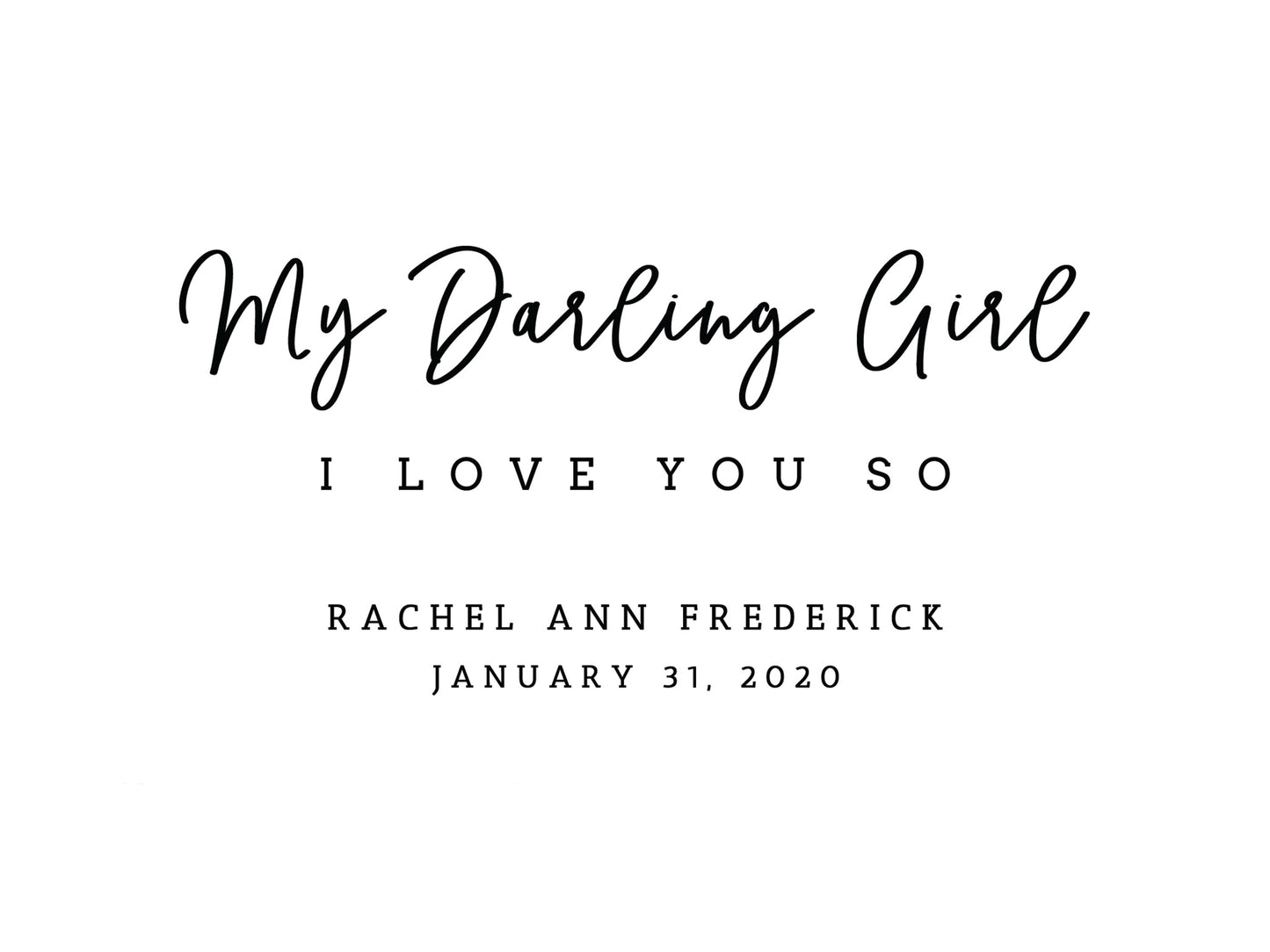 My Darling Girl Daughter Photo Frame - F08