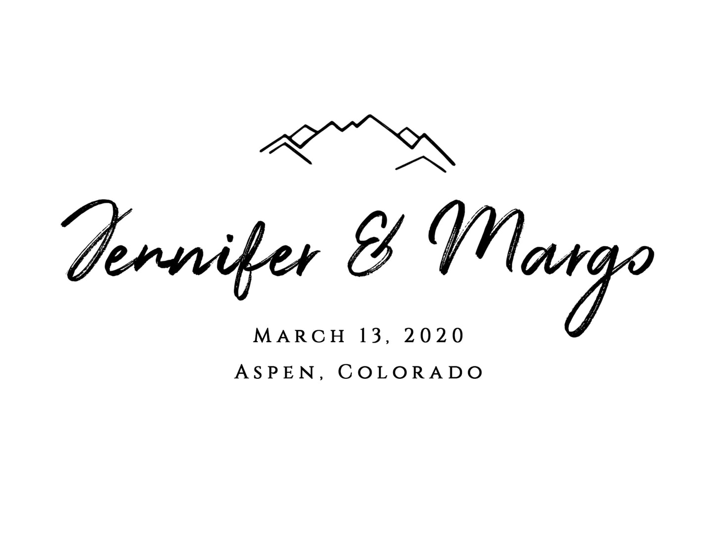 Mountain Wedding Cutting Board - 022