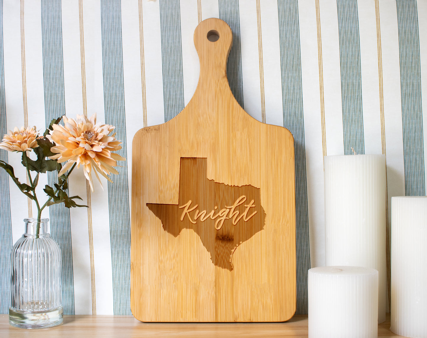 Personalized Texas Cutting Board