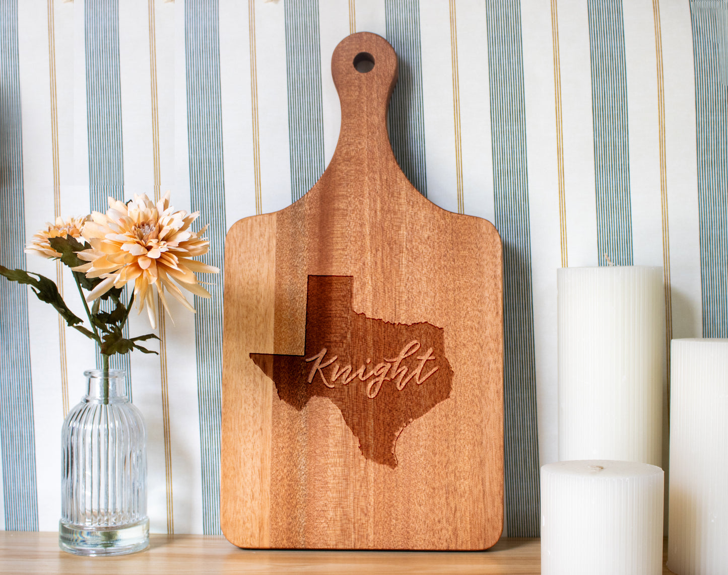 Personalized Texas Cutting Board
