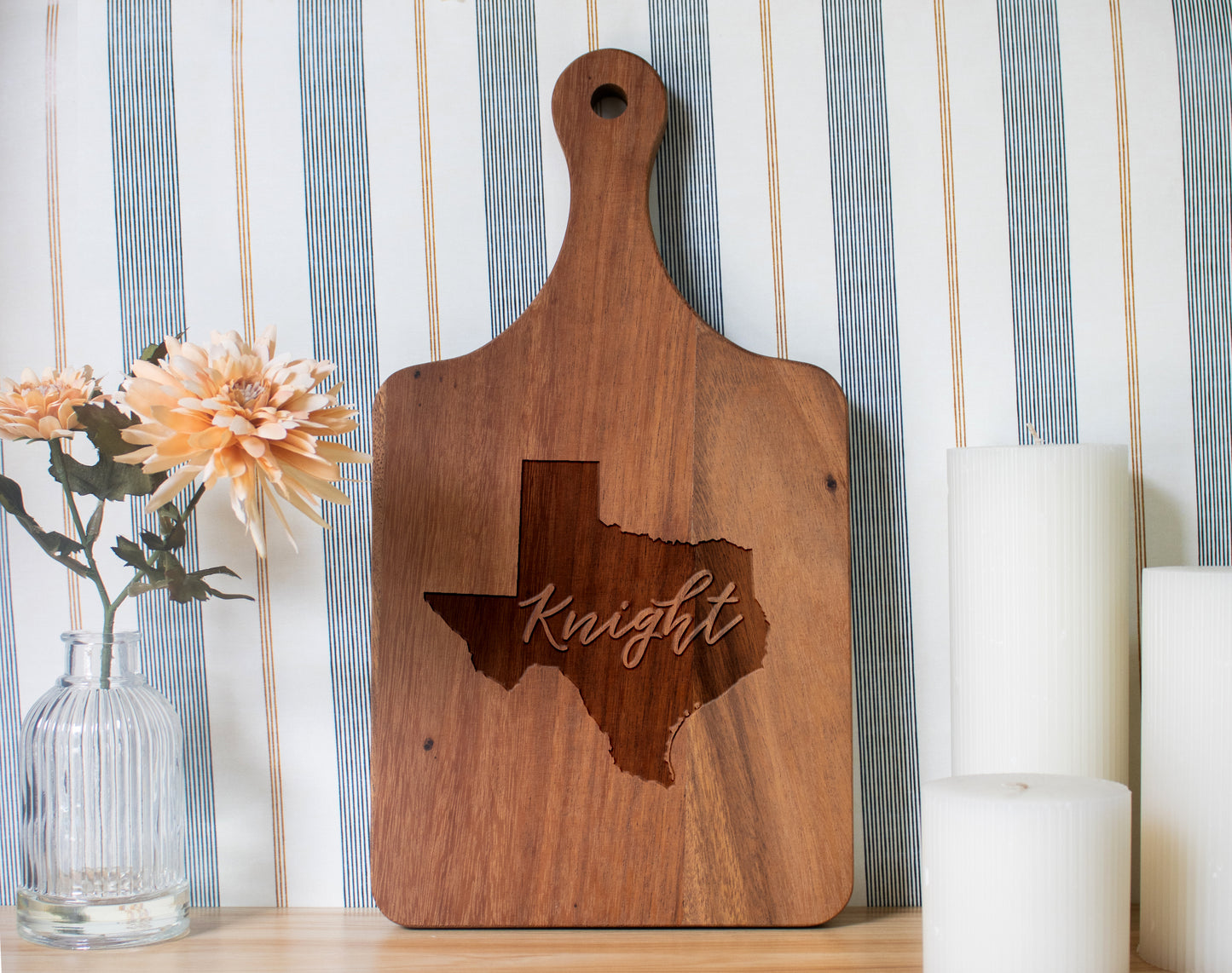 Personalized Texas Cutting Board