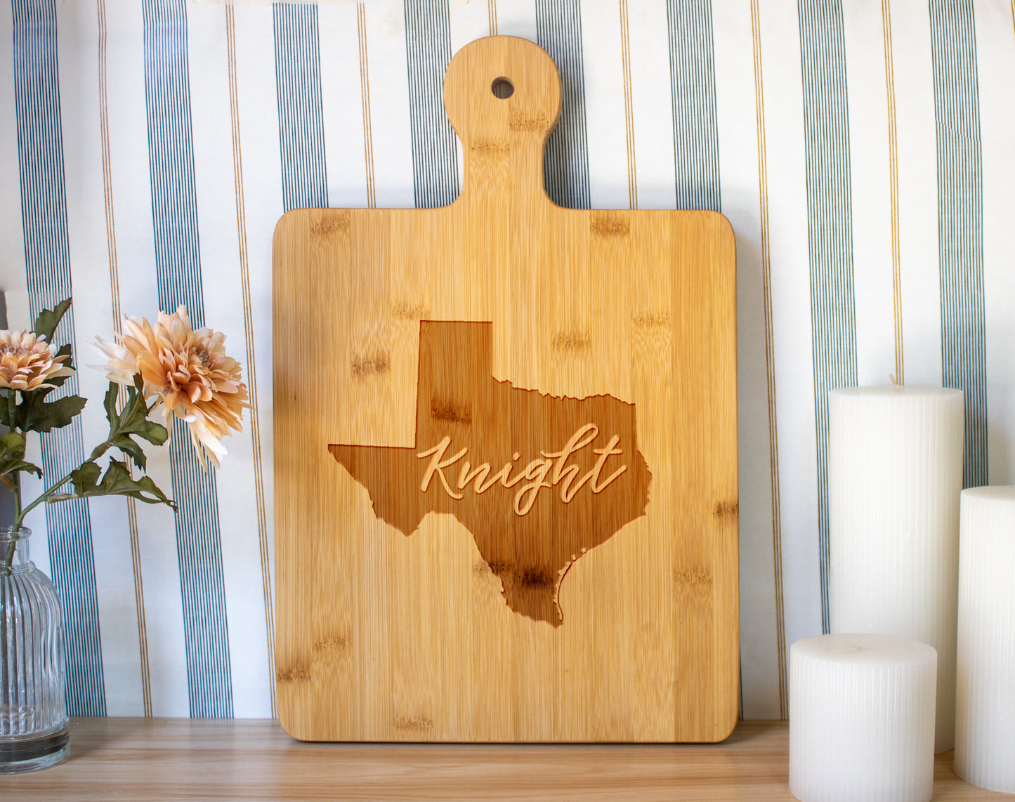 Personalized Texas Cutting Board