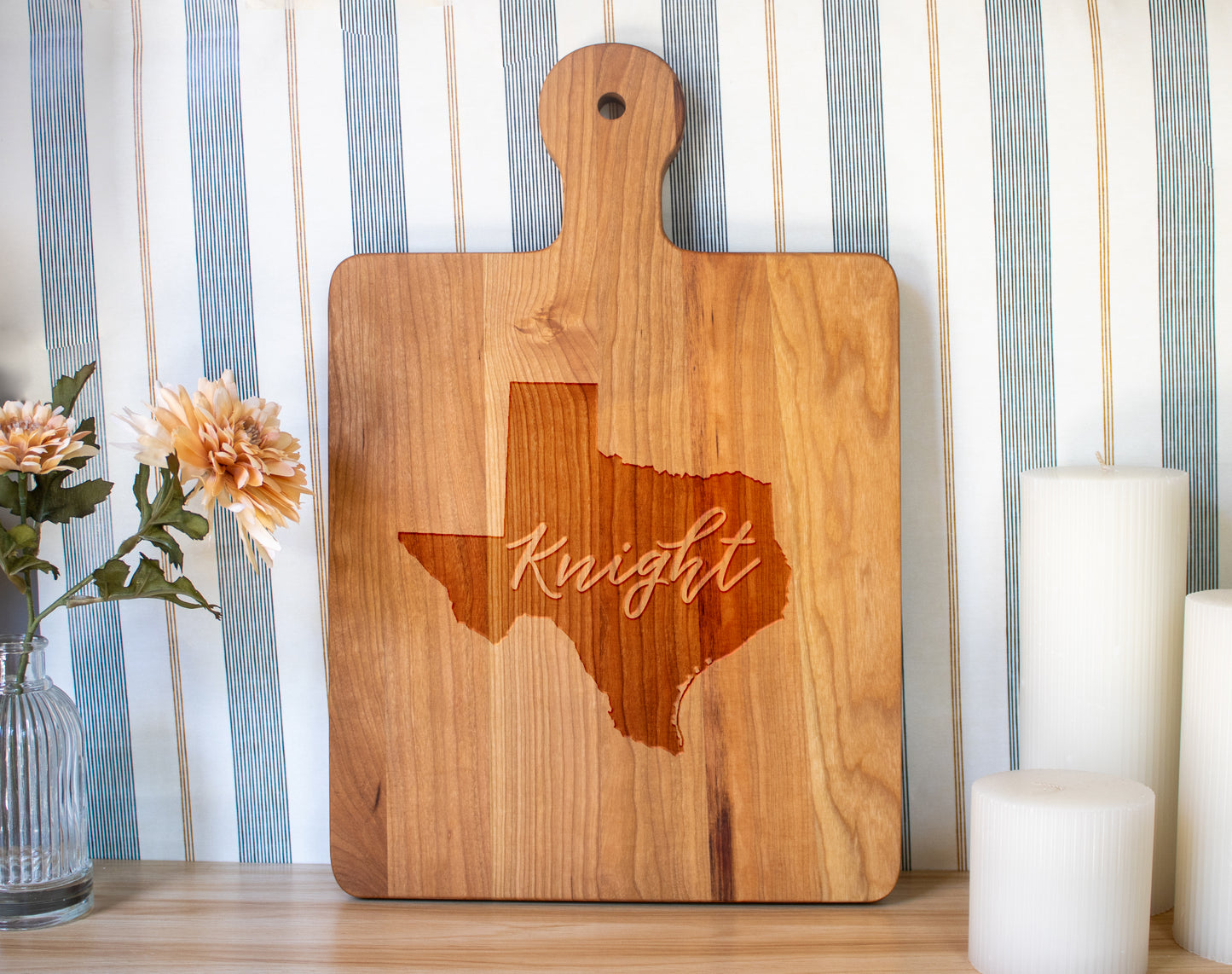 Personalized Texas Cutting Board