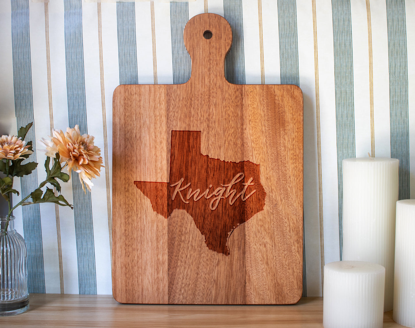 Personalized Texas Cutting Board