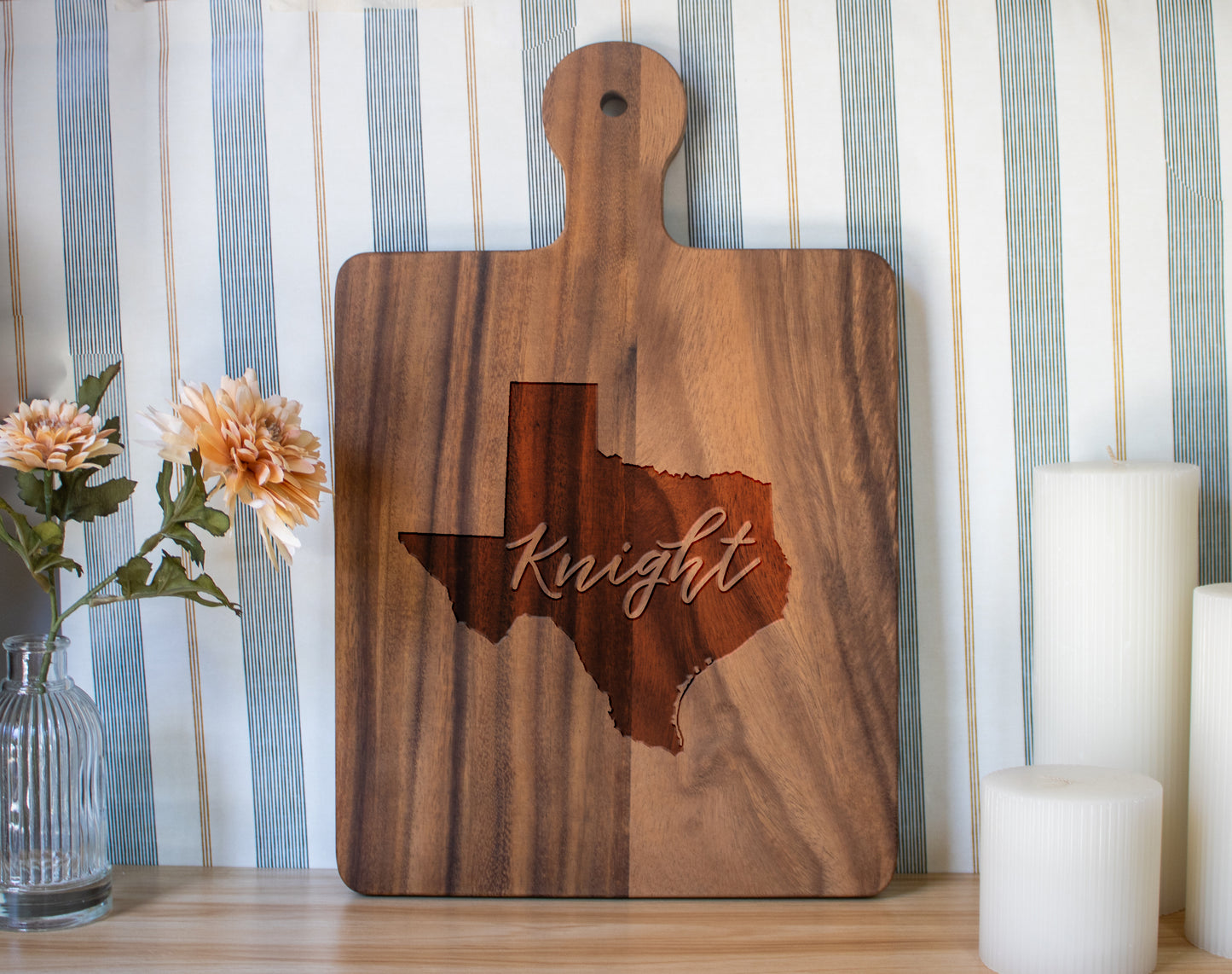 Personalized Texas Cutting Board