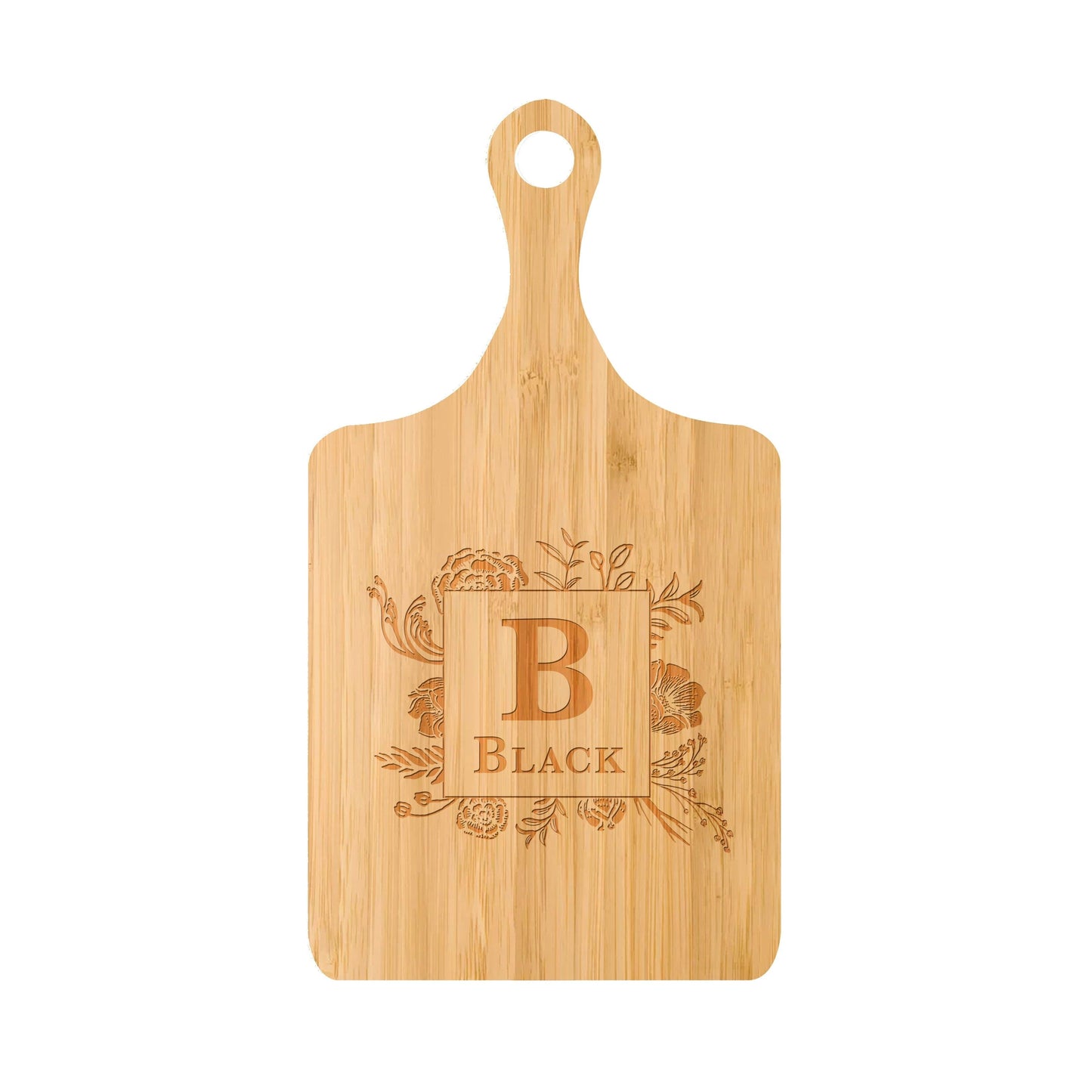 Traditional Monogram with Floral Boarder - 006