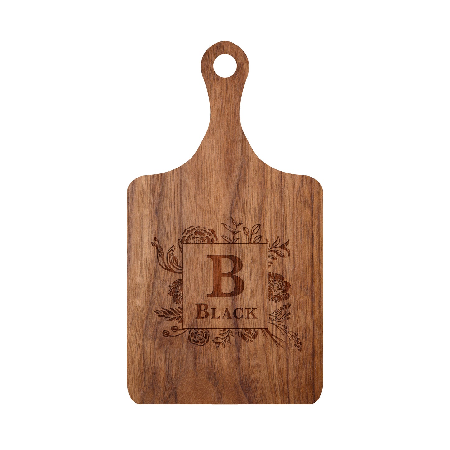 Traditional Monogram with Floral Boarder - 006