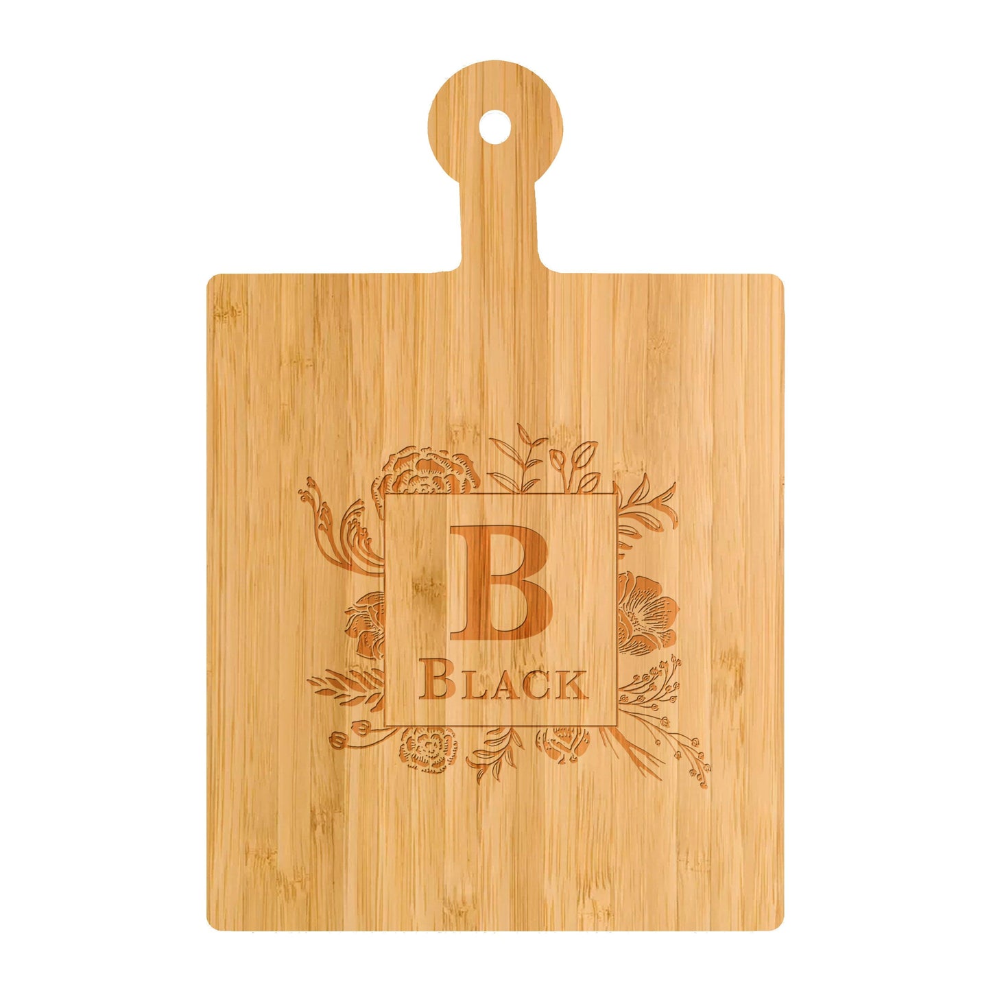 Traditional Monogram with Floral Boarder - 006
