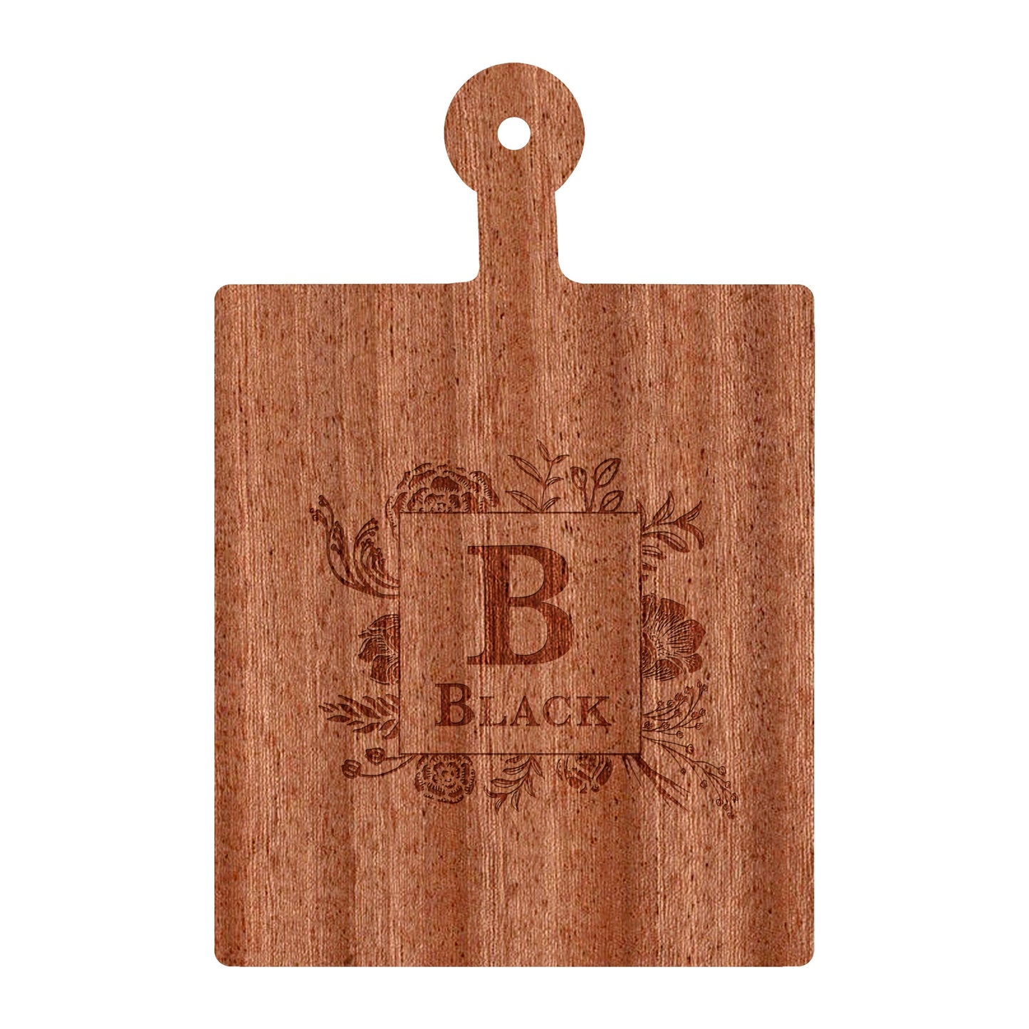 Traditional Monogram with Floral Boarder - 006
