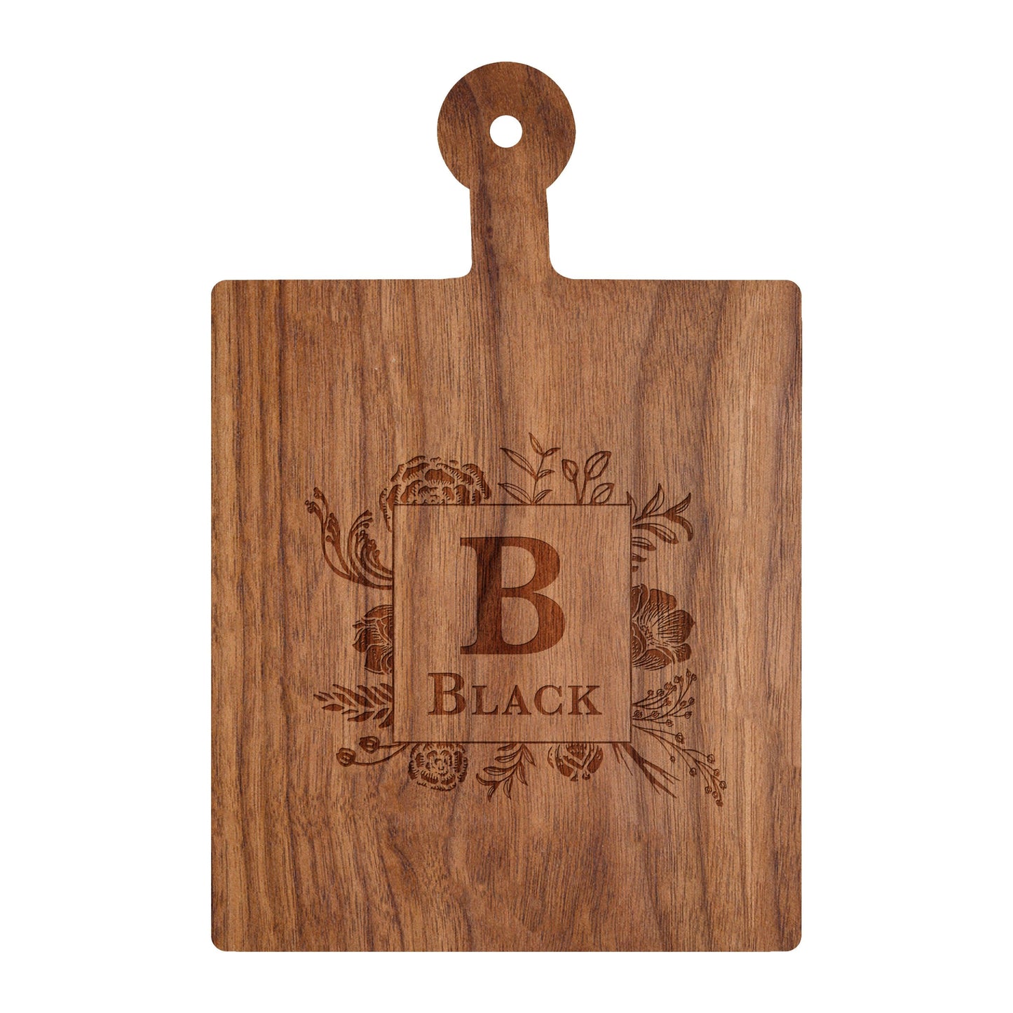 Traditional Monogram with Floral Boarder - 006