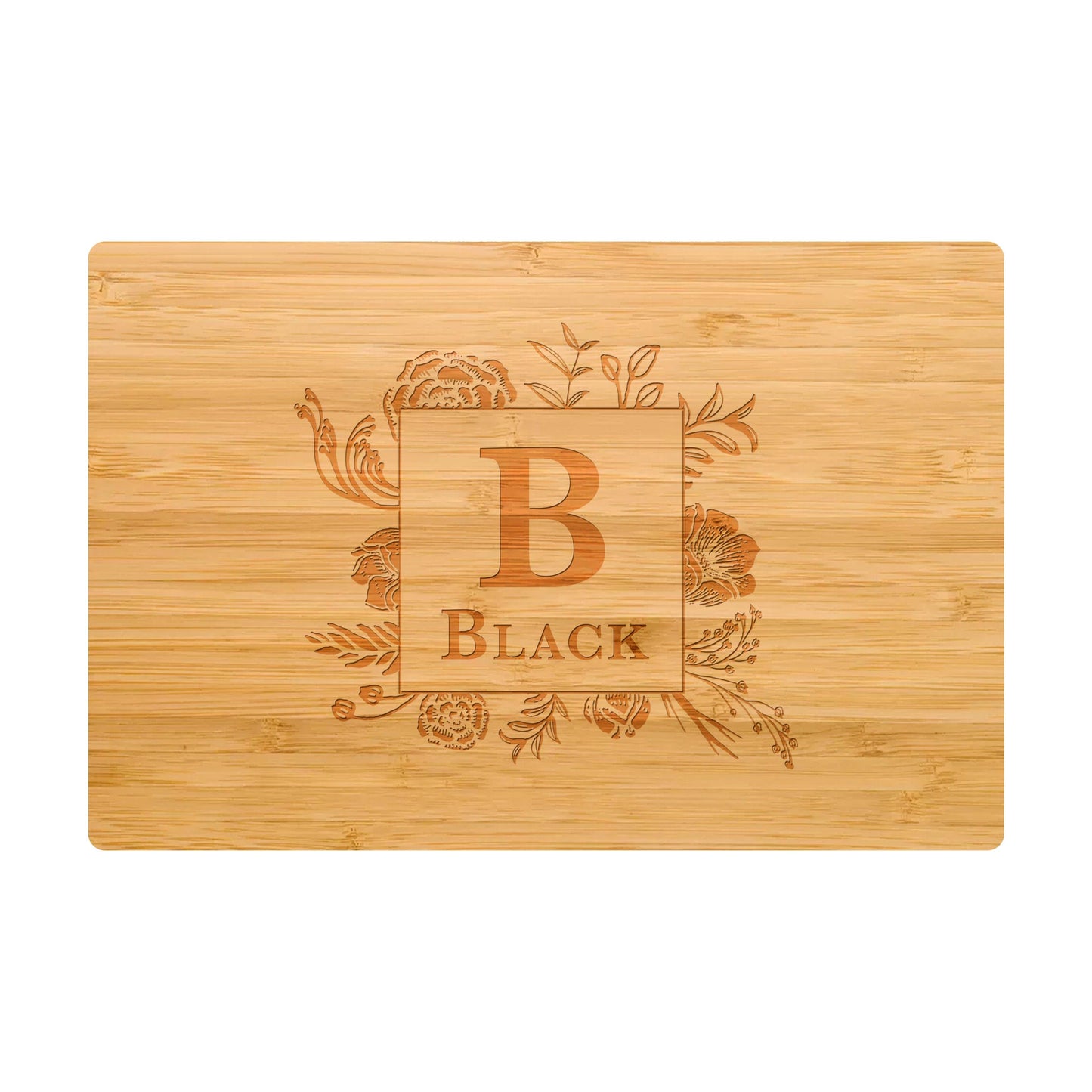Traditional Monogram with Floral Boarder - 006