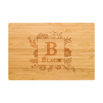 Traditional Monogram with Floral Boarder - 006