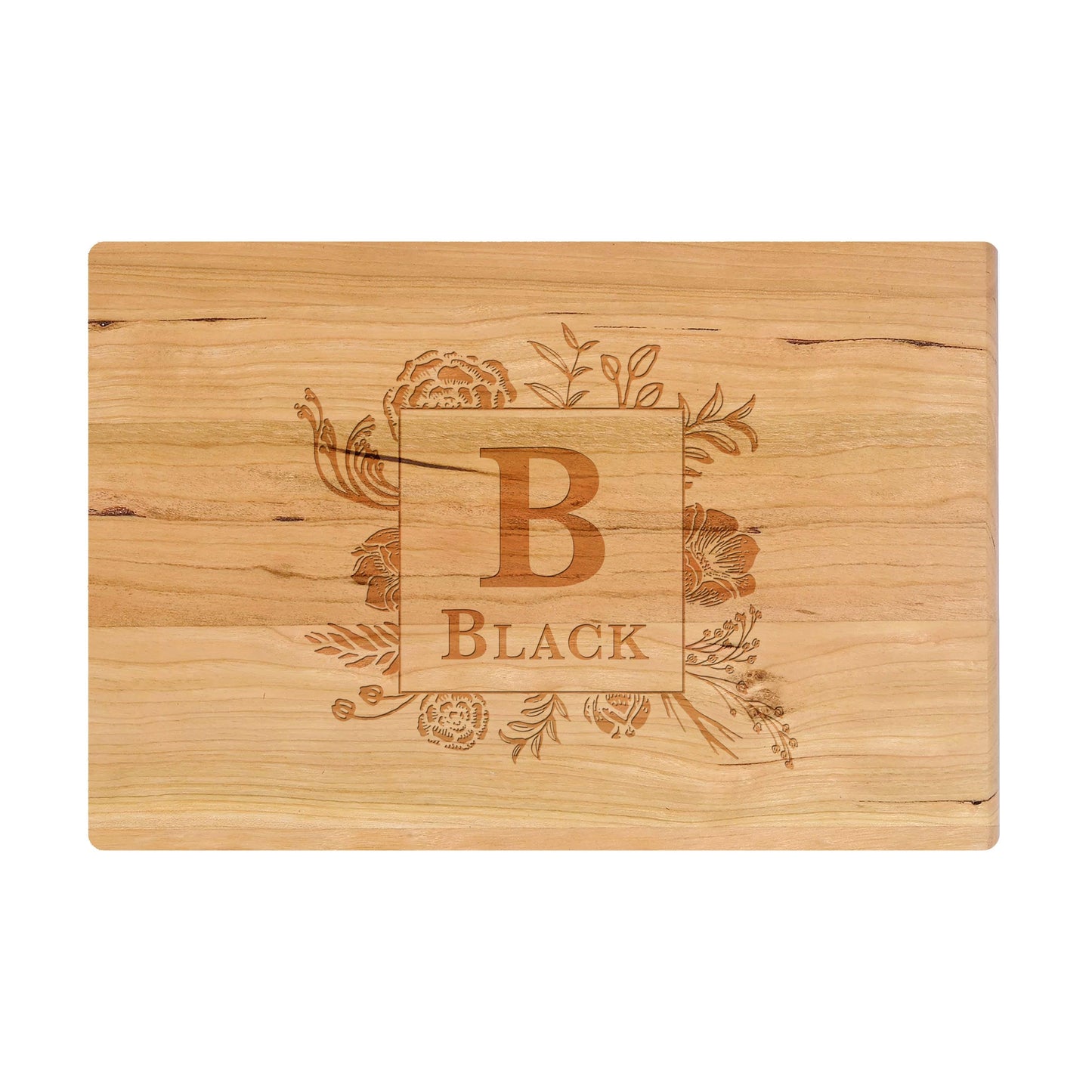 Traditional Monogram with Floral Boarder - 006