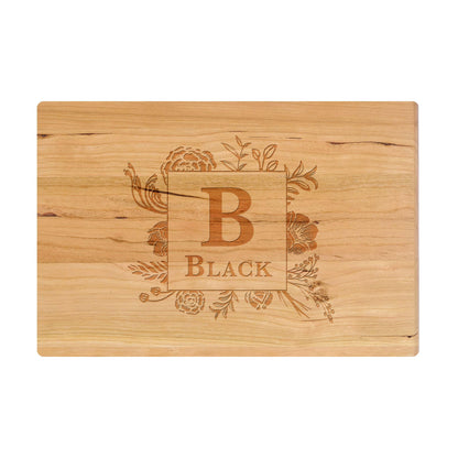 Traditional Monogram with Floral Boarder - 006