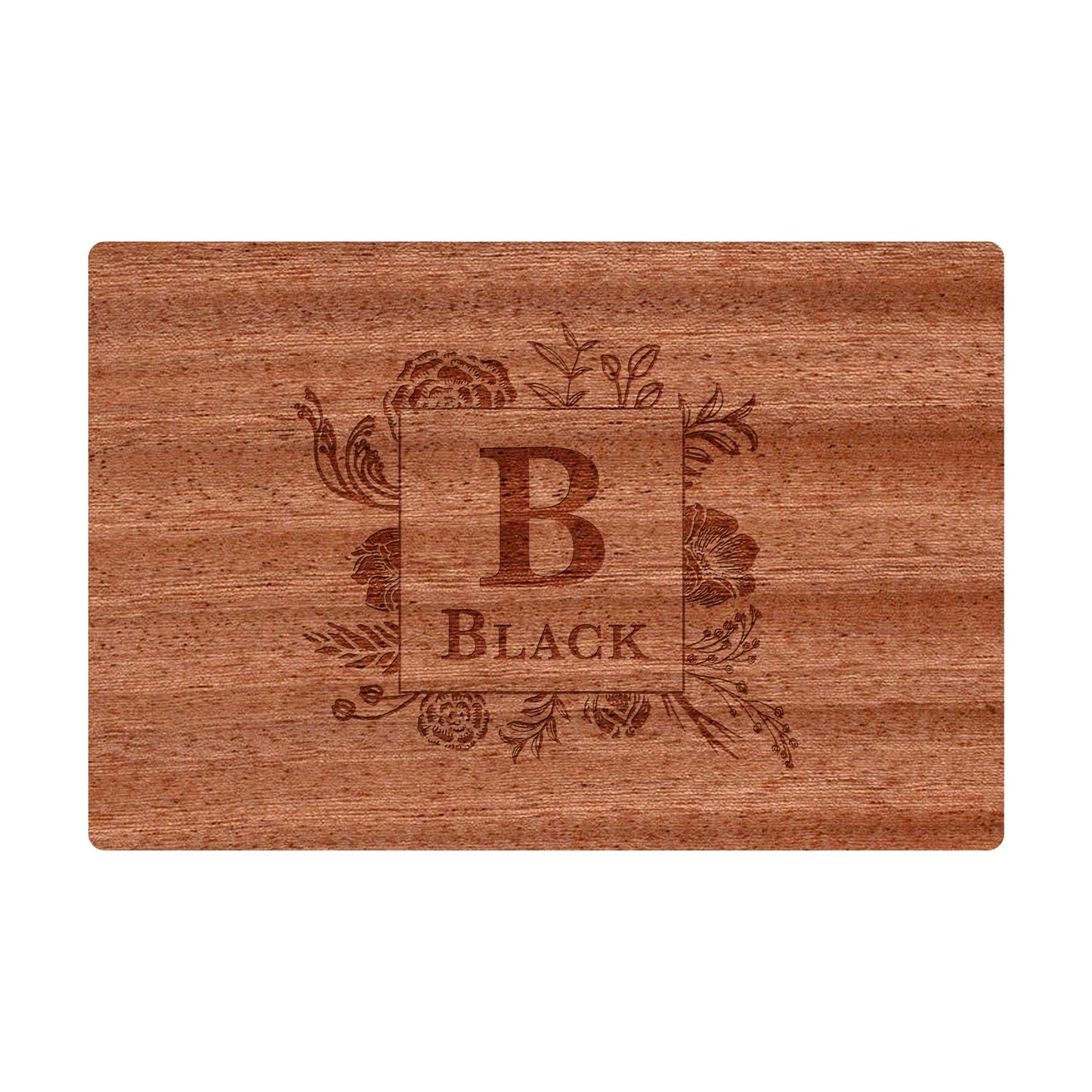 Traditional Monogram with Floral Boarder - 006