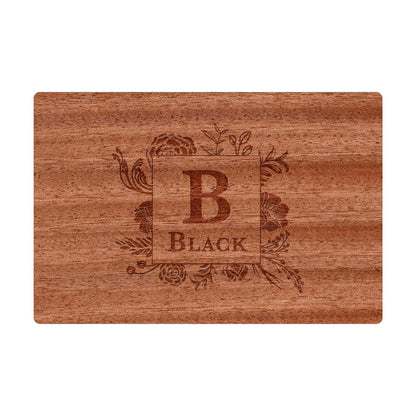 Traditional Monogram with Floral Boarder - 006