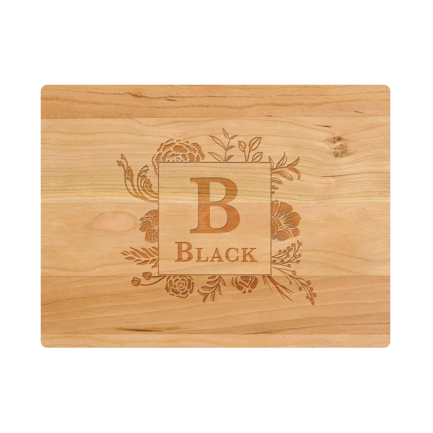 Traditional Monogram with Floral Boarder - 006