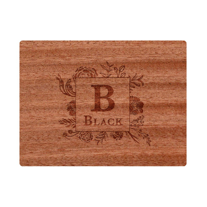 Traditional Monogram with Floral Boarder - 006