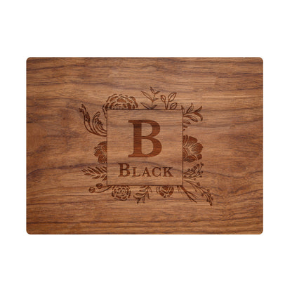 Traditional Monogram with Floral Boarder - 006