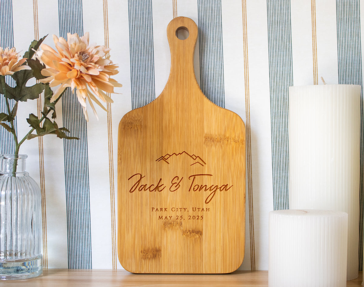 Mountain Wedding Cutting Board