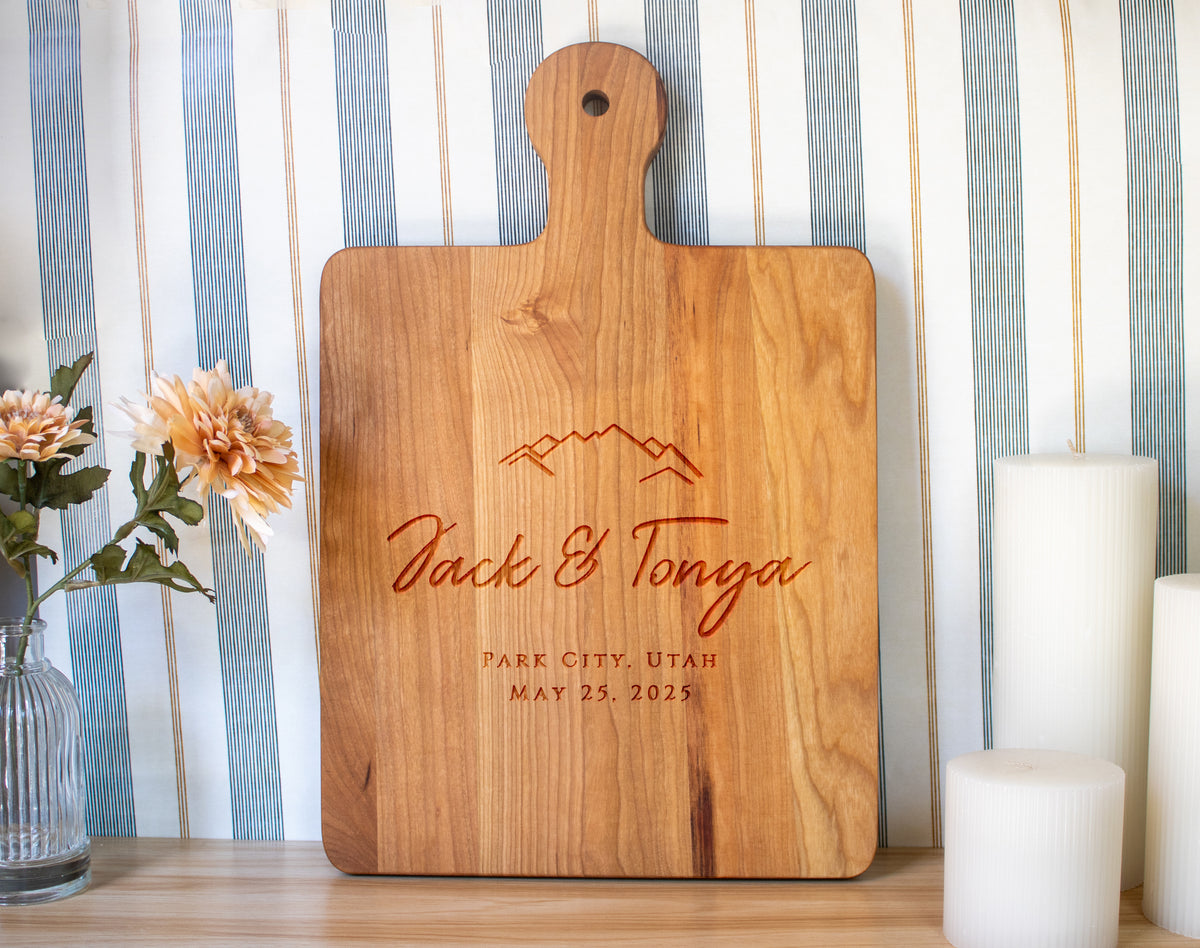 Mountain Wedding Cutting Board