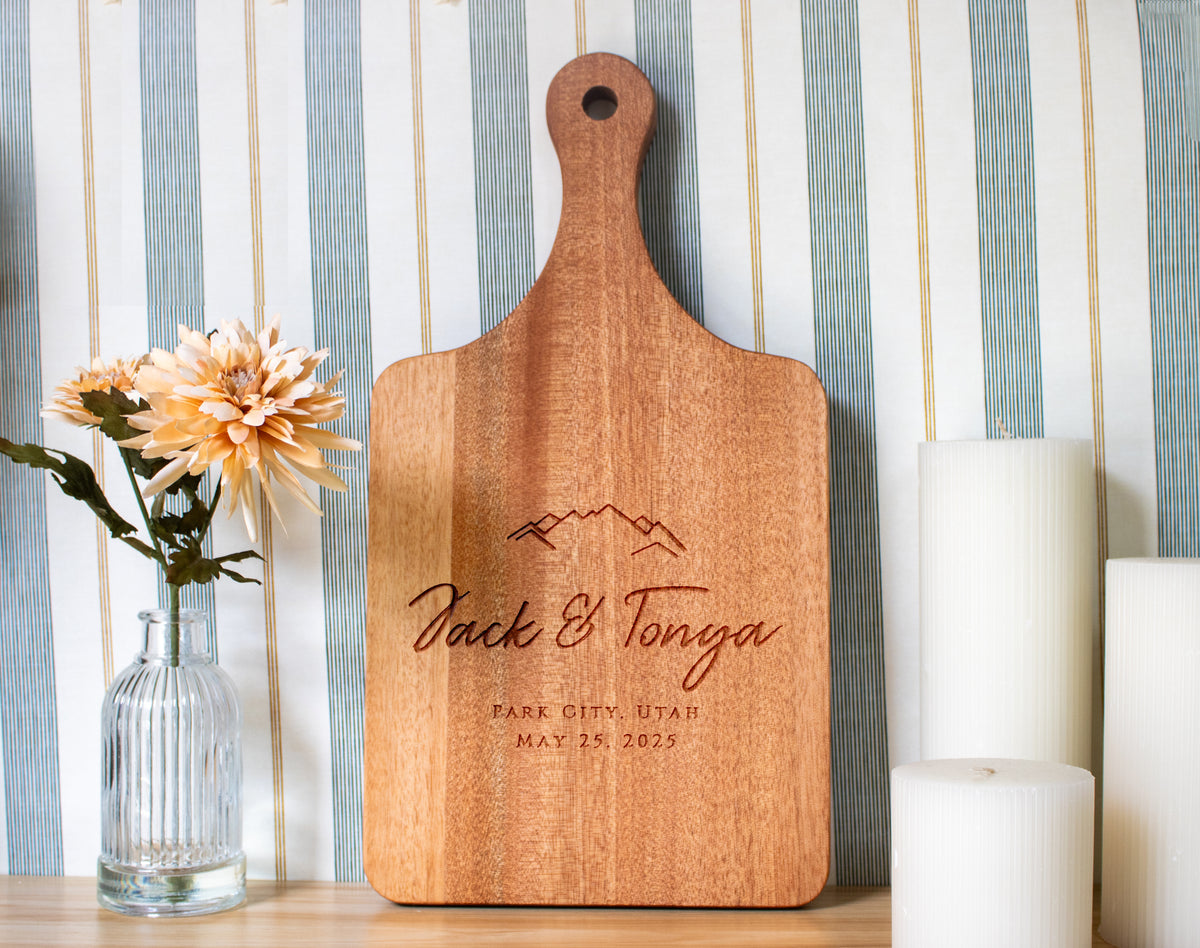 Mountain Wedding Cutting Board