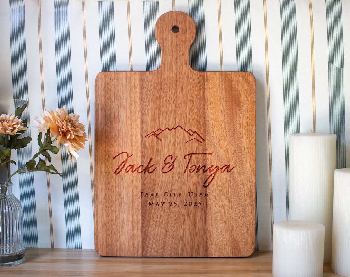 Mountain Wedding Cutting Board