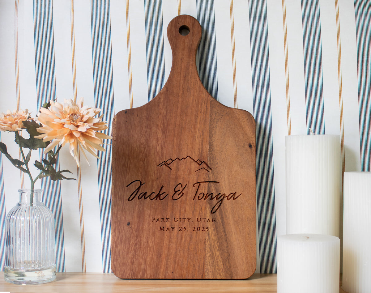 Mountain Wedding Cutting Board
