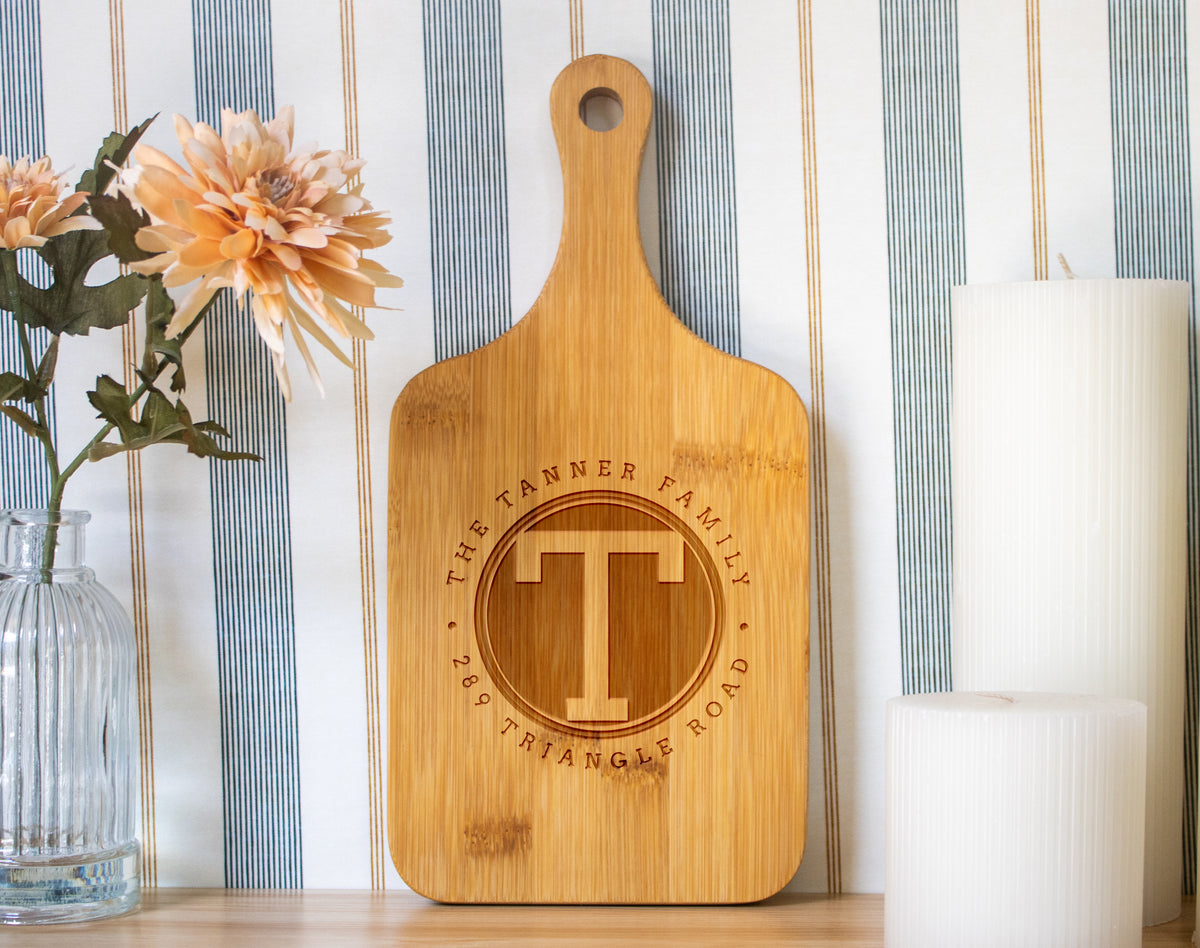 Rounded Monogram Cutting Board
