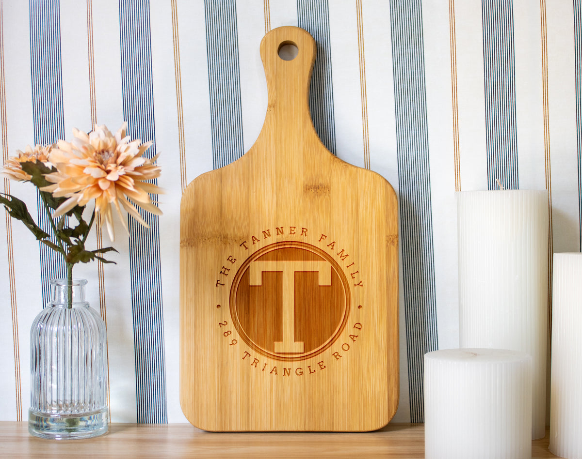 Rounded Monogram Cutting Board