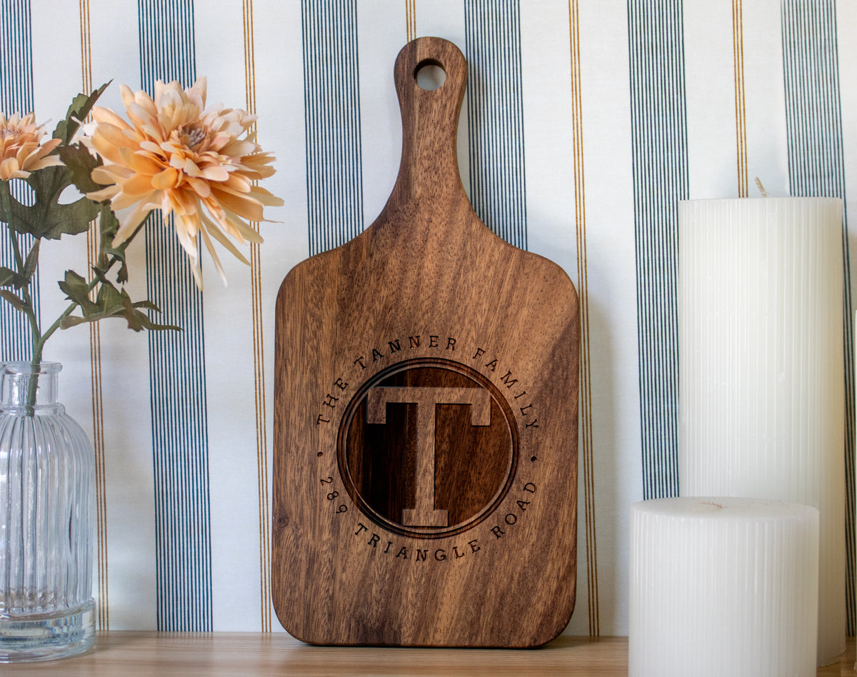 Rounded Monogram Cutting Board