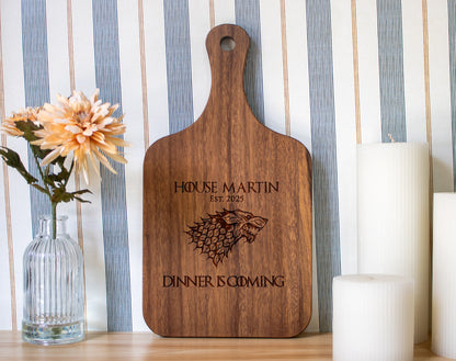 Dinner is Coming Cutting Board Personalized - 052