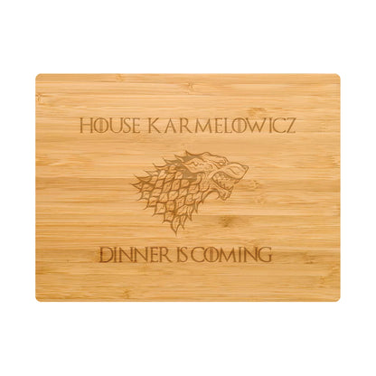Dinner is Coming Cutting Board Personalized - 052