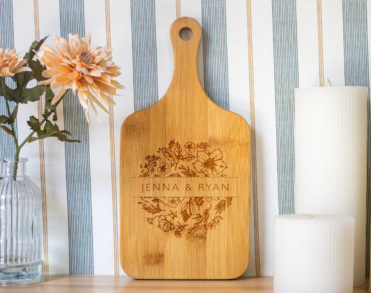 Florals with Names Cutting Board - 063