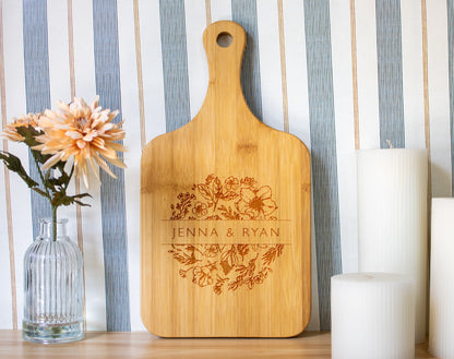 Florals with Names Cutting Board - 063
