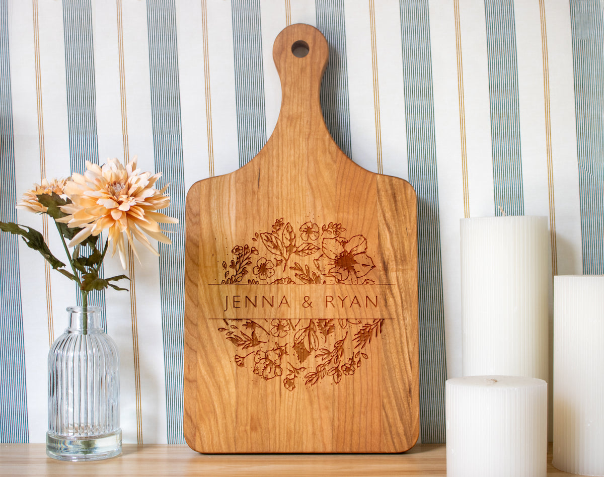 Floral Names Cutting Board