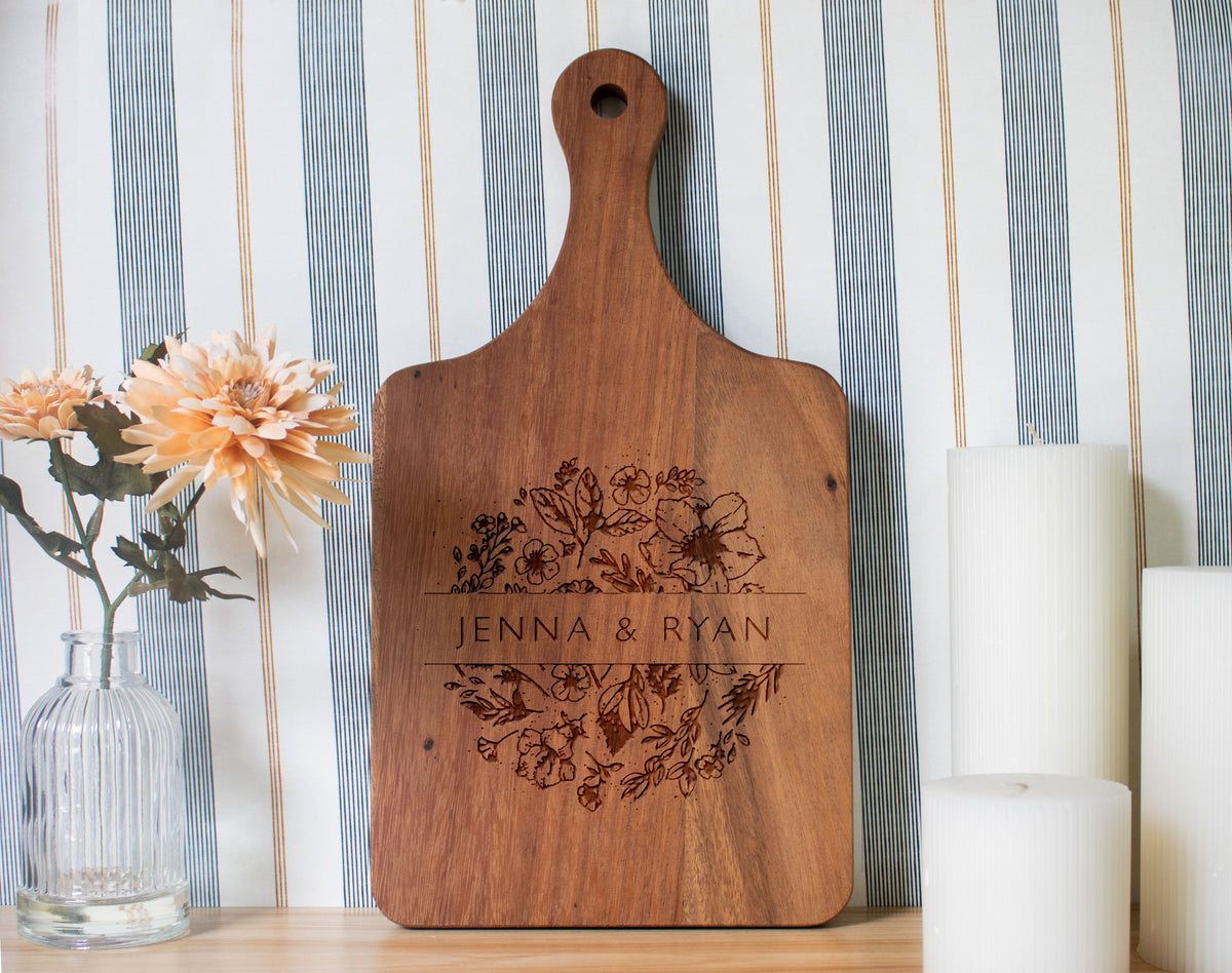 Floral Names Cutting Board