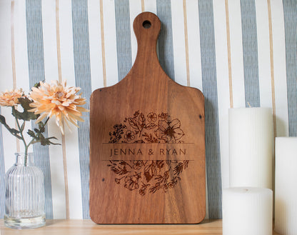 Florals with Names Cutting Board - 063