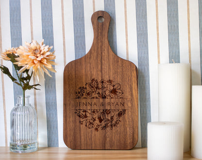 Florals with Names Cutting Board - 063